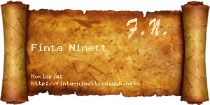 Finta Ninett névjegykártya